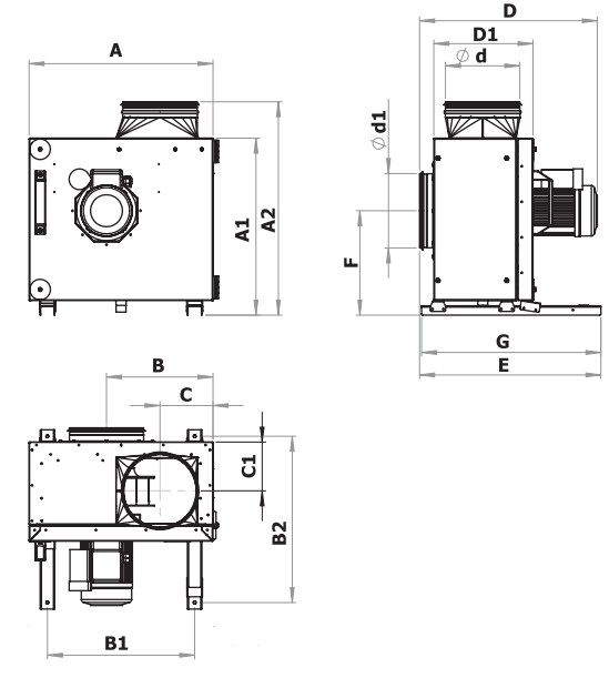 Кухонный вытяжной вентилятор COOK-S/MPS - 3