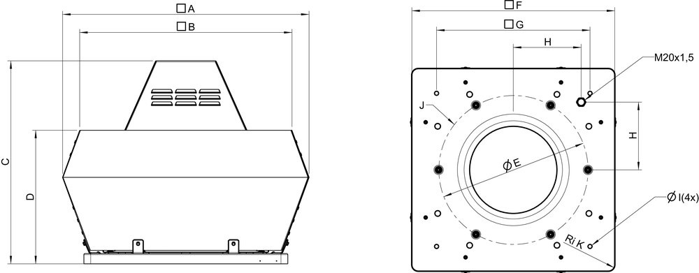 Крышный вентилятор Systemair DVN - 2