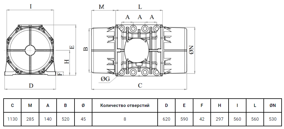 Площадочный вибратор 220/1000 380/660 - 2
