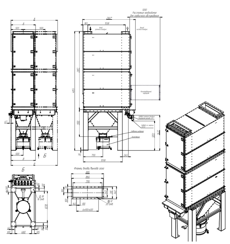 Картриджный фильтр с импульсной продувкой SFL - 12