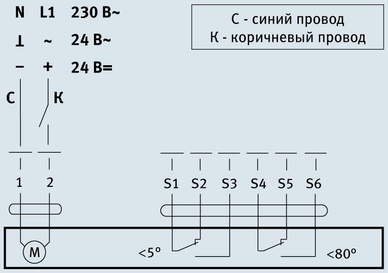 Belimo ben230 схема подключения