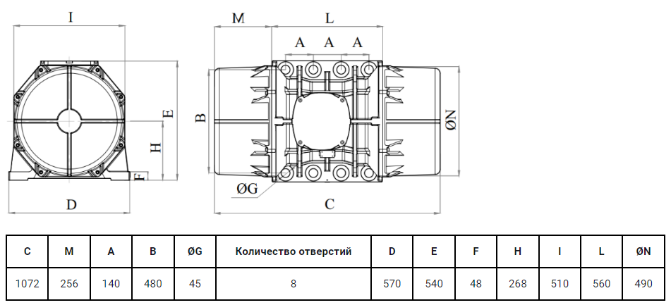 Площадочный вибратор 195/1000 380/660 - 2