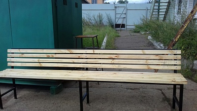 Скамья уличная со спинкой, фото 2 Скамья уличная со спинкой, фото 2