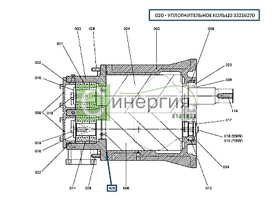 Уплотнительное кольцо 33216270 HITACHI