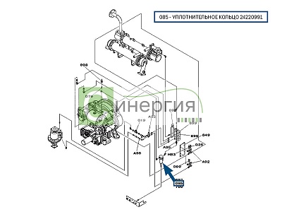 Уплотнительное кольцо 24220991 HITACHI