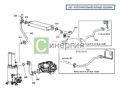 Уплотнительное кольцо 33216060 HITACHI