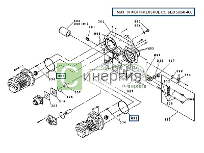 Уплотнительное кольцо 5824F460 HITACHI